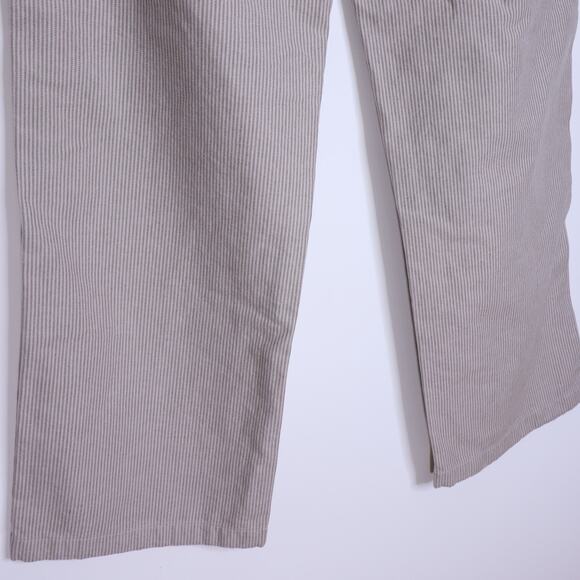 ABERCROMBIE & FITCH Baggy Pinstripe Carpenter Pant White/Tan Casual Men's 30 - Picture 6 of 8